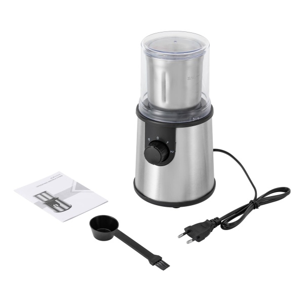 Elektrische koffiemolen, 350 W kruidenmolen, 80 g capaciteit, roestvrij staal voor koffiebonen, lijnzaad, noten, specerijen, granen Elektrische koffiemolen, 350 W kruidenmolen, 80 g capaciteit, roestvrij staal voor koffiebonen, lijnzaad, noten, specerijen, granen