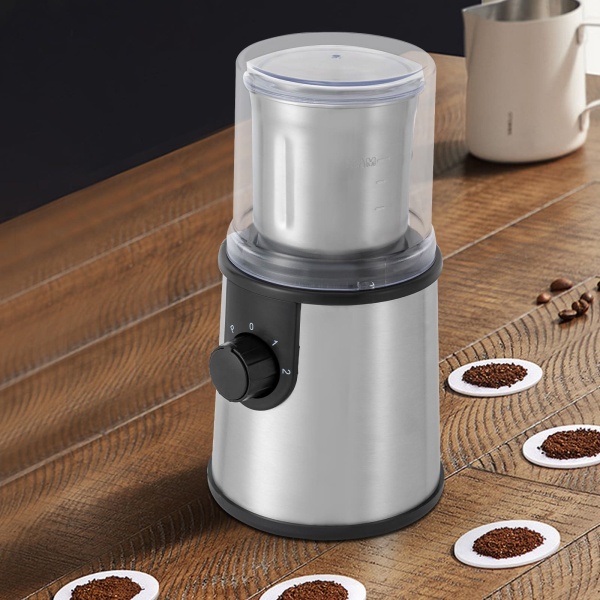 Elektrische koffiemolen, 350 W kruidenmolen, 80 g capaciteit, roestvrij staal voor koffiebonen, lijnzaad, noten, specerijen, granen