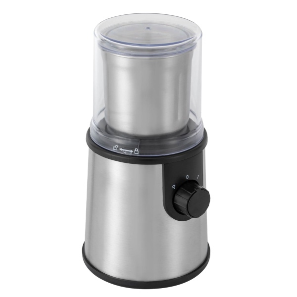 Elektrische koffiemolen, 350 W kruidenmolen, 80 g capaciteit, roestvrij staal voor koffiebonen, lijnzaad, noten, specerijen, granen