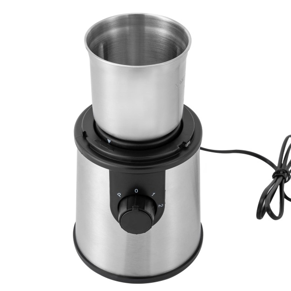 Elektrische koffiemolen, 350 W kruidenmolen, 80 g capaciteit, roestvrij staal voor koffiebonen, lijnzaad, noten, specerijen, granen