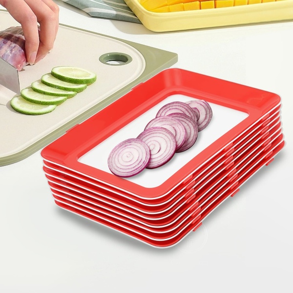 Opvouwbare voedselopslagbak, 8-delige set van 2 creatieve meervoudige opslagsystemen voor gezonde voeding