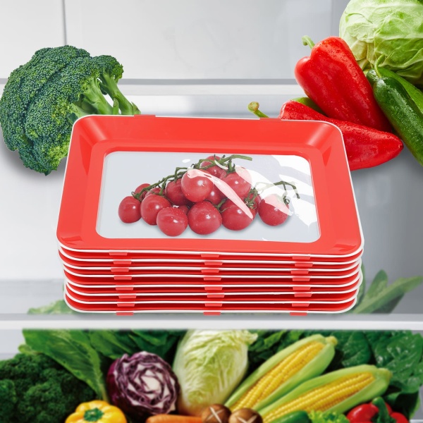 Opvouwbare voedselopslagbak, 8-delige set van 2 creatieve meervoudige opslagsystemen voor gezonde voeding