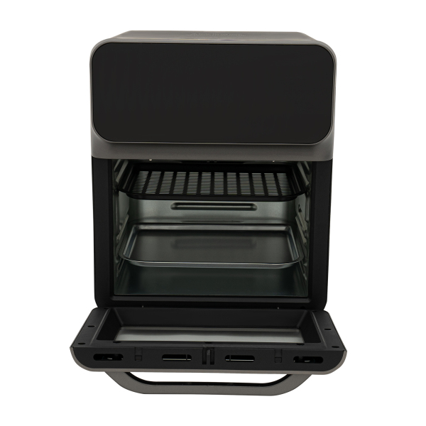 Elektrische oven met LCD-touchscreen, oven met visuele functie, elektrische oven, zwart