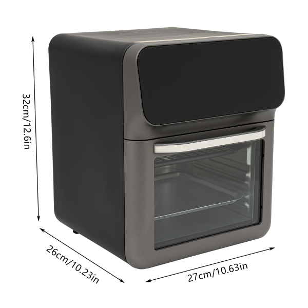 Elektrische oven met LCD-touchscreen, oven met visuele functie, elektrische oven, zwart Elektrische oven met LCD-touchscreen, oven met visuele functie, elektrische oven, zwart