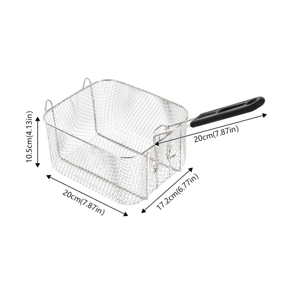 RVS Dubbele Friteuse 12L Koude Zones Dubbele Elektrische Friteuse Thermostaat 60-200°C met Mand en Deksel