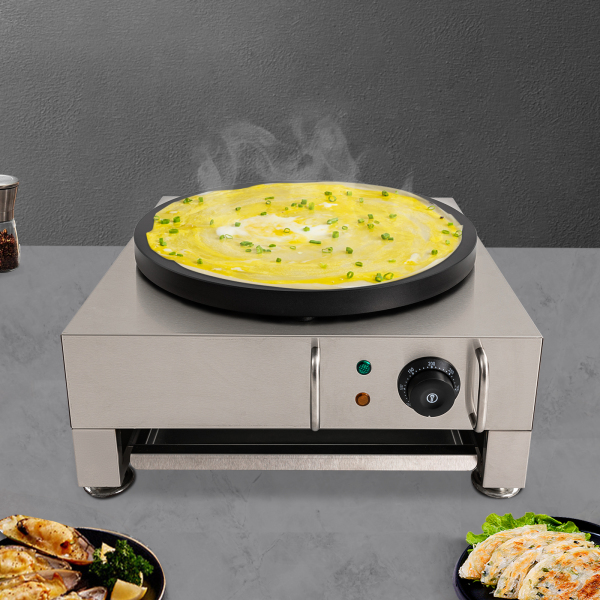 Elektrische pannenkoekmaker 16-inch pannenkoekmaker Crêpehoutgrill 1,65 kW Gebruikt in keukens Restaurants Gemakswinkels Dessertwinkels Snackbars Elektrische pannenkoekmaker 16-inch pannenkoekmaker Crêpehoutgrill 1,65 kW Gebruikt in keukens Restaurants Gemakswinkels Dessertwinkels Snackbars