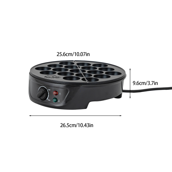 Takoyaki Maker 750W, 18-gaats elektrische takoyaki balmachine, gegrilde takoyaki grillpan, zwart