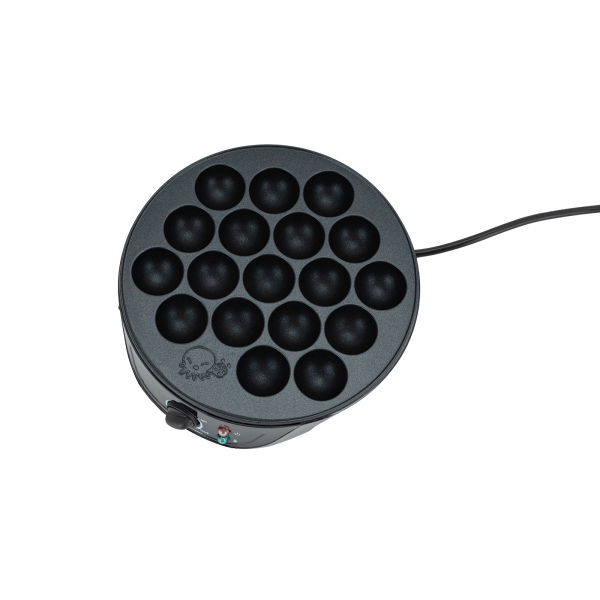 Takoyaki Maker 750W, 18-gaats elektrische takoyaki balmachine, gegrilde takoyaki grillpan, zwart Takoyaki Maker 750W, 18-gaats elektrische takoyaki balmachine, gegrilde takoyaki grillpan, zwart
