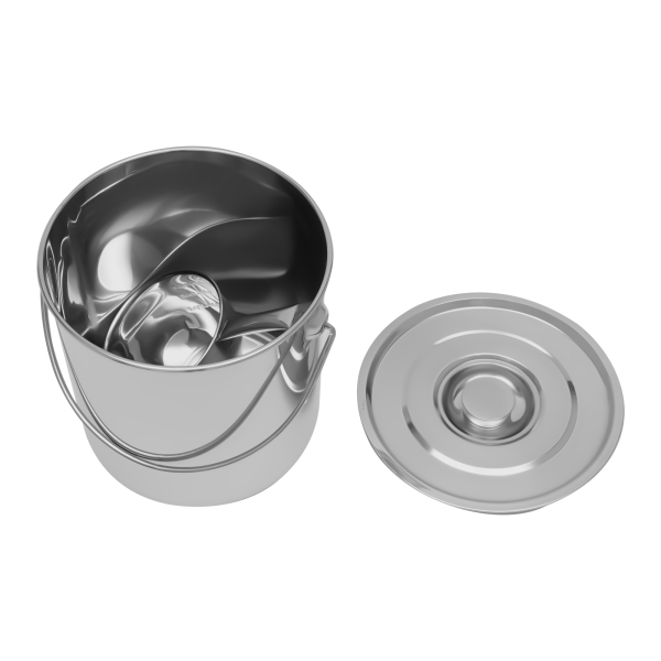 RVS emmer voeremmer keukenemmer voeremmer melkemmer & lepel 20L RVS emmer voeremmer keukenemmer voeremmer melkemmer & lepel 20L