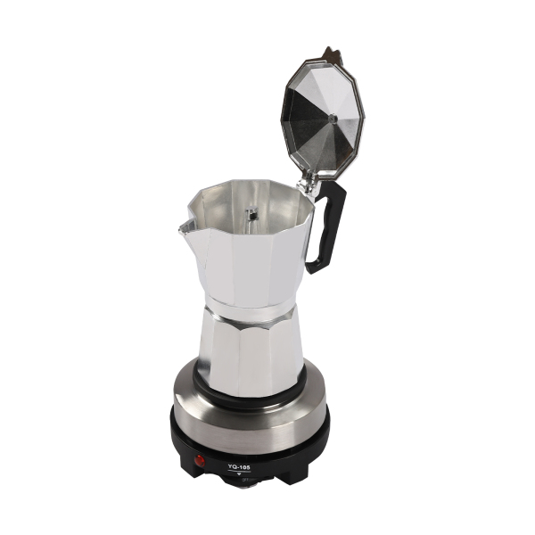 Elektrische mini espressomachine met één warmhoudplaat, 500W, 3 kopjes (espressomachine)
