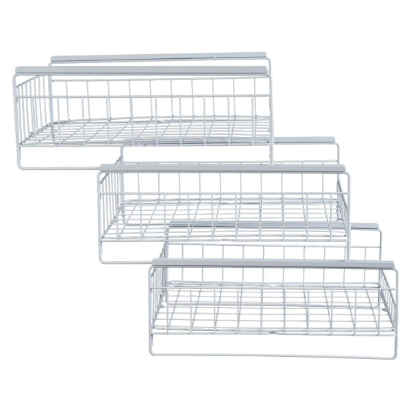Uittrekbare plank, Uittrekbare organiser, Keukenlade, Draagvermogen: 20kg, 33.5*43*51cm, Wit