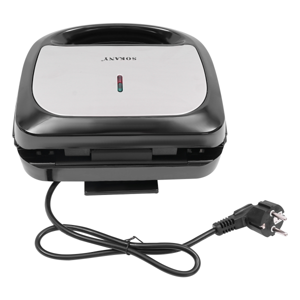 3-in-1 Sandwich-wafelmaker Geschikt voor het bakken van pannenkoeken Muffins Wafels Sandwiches Donuts 9,45*9,45*3,54 in roestvrij staal 750W