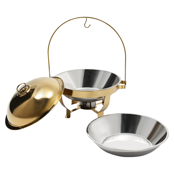 Gold Chafing Dish Buffet Set Buffet Servers en Warmers Set Ronde Chafers en Buffet Warmers Sets Gebruikt In Hotels Cafetaria's Restaurants Gold Chafing Dish Buffet Set Buffet Servers en Warmers Set Ronde Chafers en Buffet Warmers Sets Gebruikt In Hotels Cafetaria's Restaurants