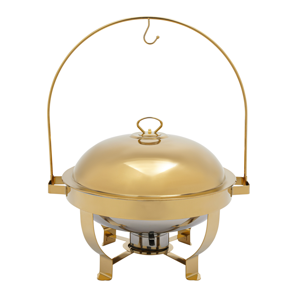Gold Chafing Dish Buffet Set Buffet Servers en Warmers Set Ronde Chafers en Buffet Warmers Sets Gebruikt In Hotels Cafetaria's Restaurants