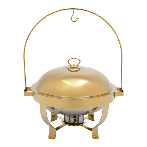 Gold Chafing Dish Buffet Set Buffet Servers en Warmers Set Ronde Chafers en Buffet Warmers Sets Gebruikt In Hotels Cafetaria's Restaurants