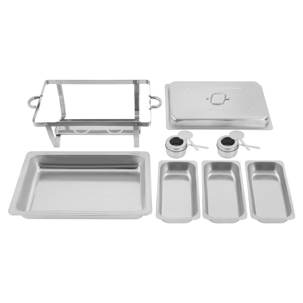 Set van 3 ovenschalen 9 l - 3 roestvrijstalen warmhoudcontainers
