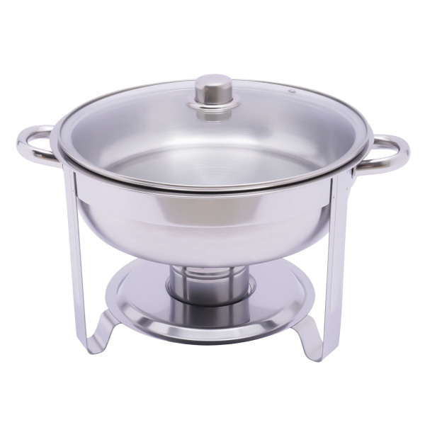 3,5L roestvrijstalen ronde vaatwasser buffetwarmerset met deksel voedselverwarmer 42 * 30 cm