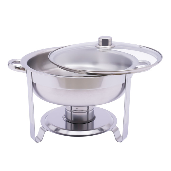 3,5L roestvrijstalen ronde vaatwasser buffetwarmerset met deksel voedselverwarmer 42 * 30 cm