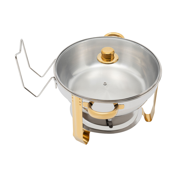 5 Qt Chafing Dish Buffetset RVS Ronde Chafers en Buffetverwarmers Sets Ronde Chafing Dish Buffetset voor Restaurants Cafetaria's