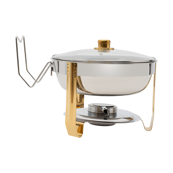 5 Qt Chafing Dish Buffetset RVS Ronde Chafers en Buffetverwarmers Sets Ronde Chafing Dish Buffetset voor Restaurants Cafetaria's