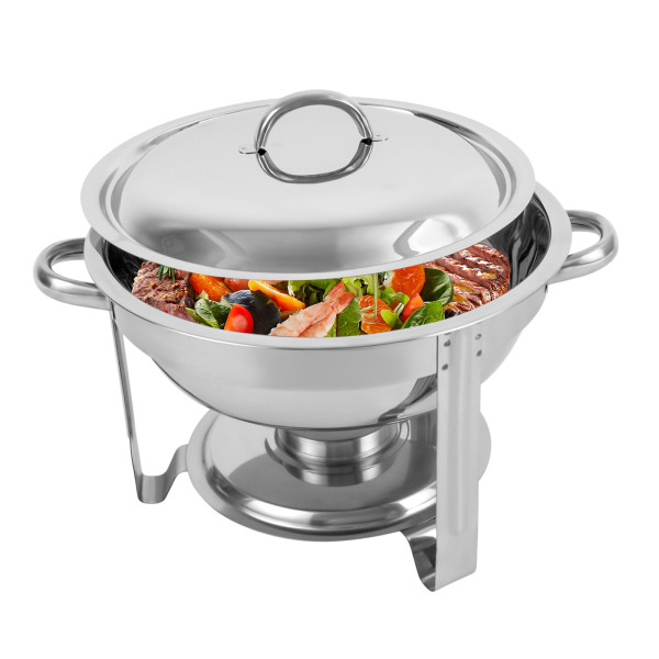 3,5 liter roestvrijstalen ronde verwarmer, Voedselwarmer, 41,5*25,5cm, Zilver