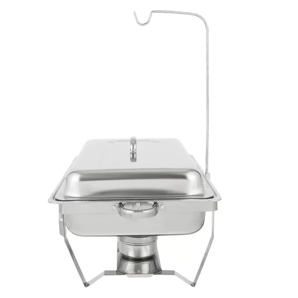 Roestvrijstalen buffetset met inklapbaar frame, 4,76 liter (elk), zilver Roestvrijstalen buffetset met inklapbaar frame, 4,76 liter (elk), zilver