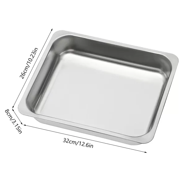 Roestvrijstalen buffetset met inklapbaar frame, 4,76 liter (elk), zilver