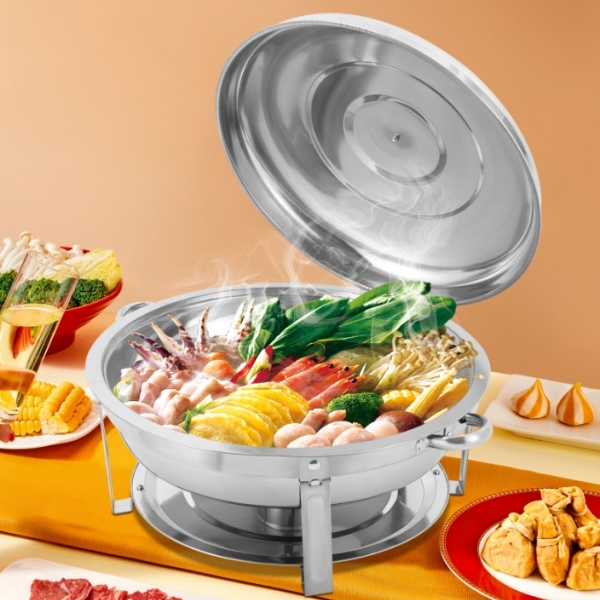 9L ronde roestvrijstalen plafondkoker voor buffetfeestcatering, zilver 59 x 30 cm 9L ronde roestvrijstalen plafondkoker voor buffetfeestcatering, zilver 59 x 30 cm