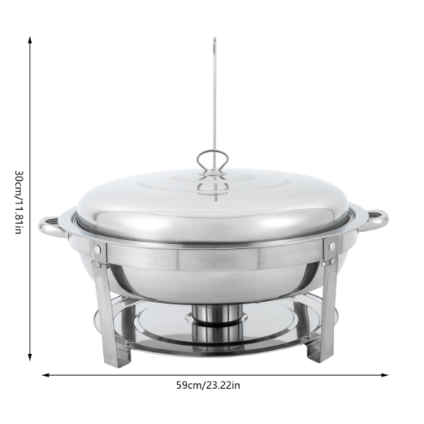 9L ronde roestvrijstalen plafondkoker voor buffetfeestcatering, zilver 59 x 30 cm 9L ronde roestvrijstalen plafondkoker voor buffetfeestcatering, zilver 59 x 30 cm