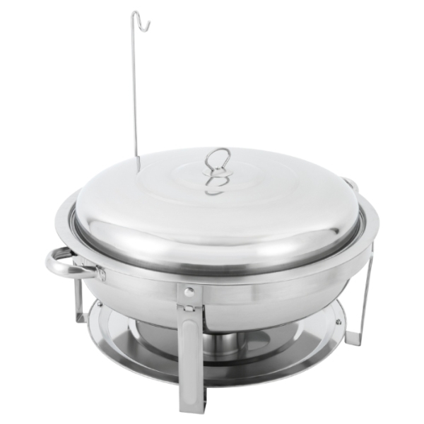 9L ronde roestvrijstalen plafondkoker voor buffetfeestcatering, zilver 59 x 30 cm