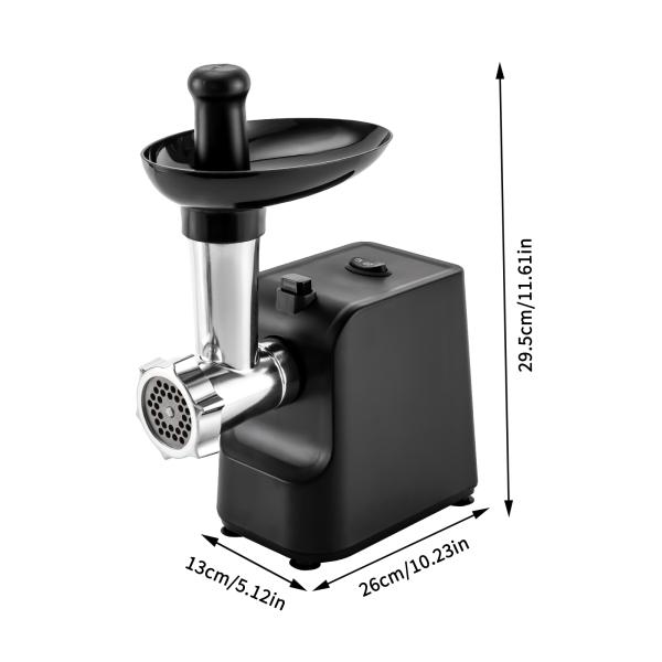 1000W elektrische vleesmolen, met accessoires voor worstmakers, zwart 1000W elektrische vleesmolen, met accessoires voor worstmakers, zwart