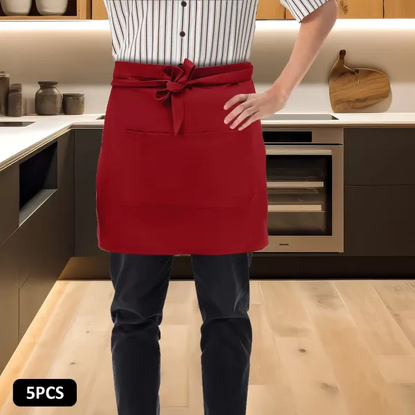 Hoogwaardig professioneel schort voor dames en heren - keukenschort, rood