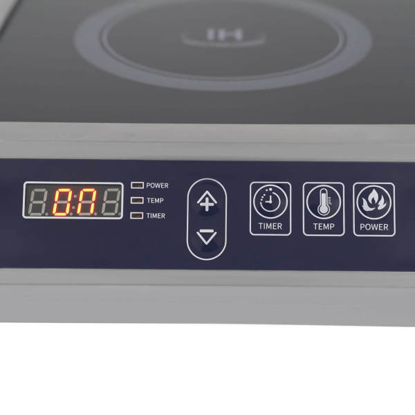 Elektrische inductiekookplaat 3,5 kW - 11 snelheden - Digitale touchbediening - 443 x 355 x 110 mm - RVS