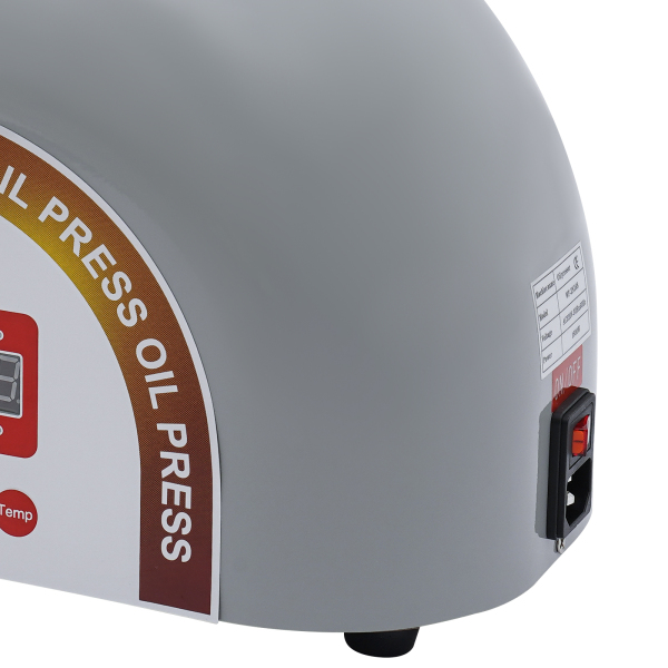 Zilveren elektrische oliepersmachine, olie-extractor, roestvrijstalen oliepersmachine - twee drukstangen Zilveren elektrische oliepersmachine, olie-extractor, roestvrijstalen oliepersmachine - twee drukstangen
