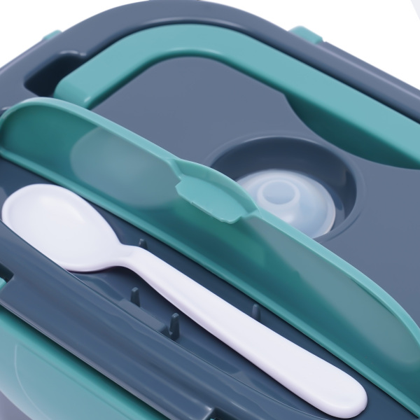 3-in-1 elektrische lunchbox, thermische lunchbox, 1,5 liter, draagbare voedselverwarmer met 2 compartimenten