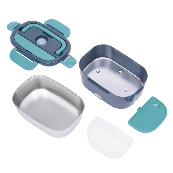 3-in-1 elektrische lunchbox, thermische lunchbox, 1,5 liter, draagbare voedselverwarmer met 2 compartimenten