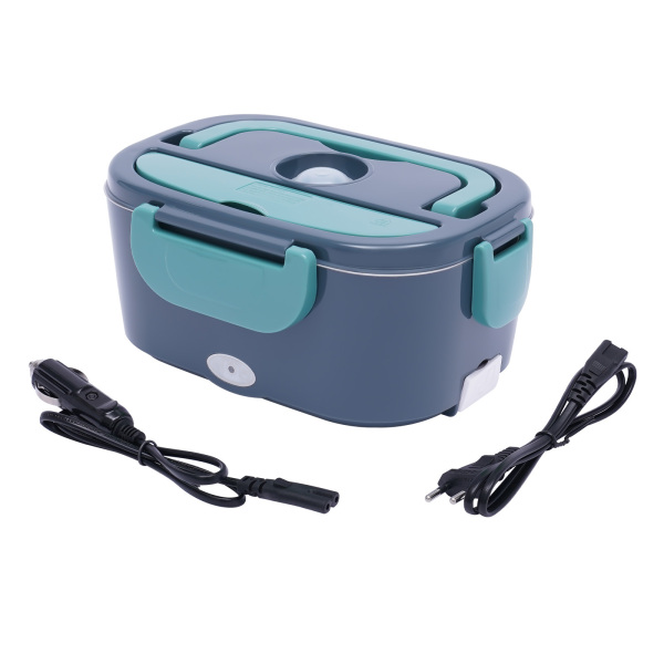 3-in-1 elektrische lunchbox, thermische lunchbox, 1,5 liter, draagbare voedselverwarmer met 2 compartimenten