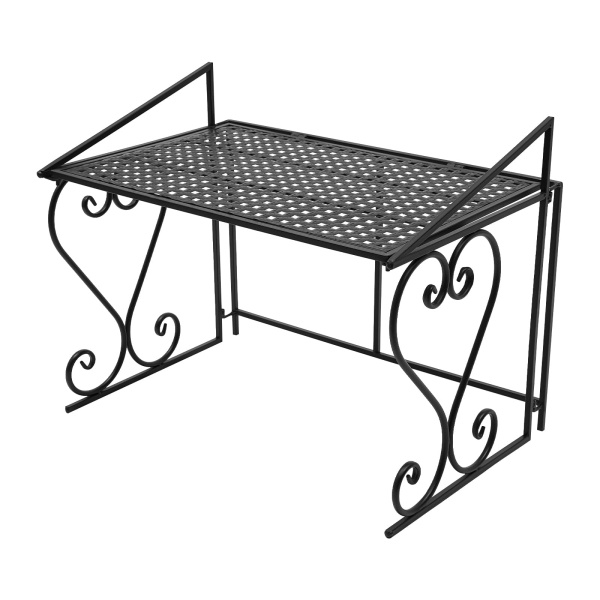 Magnetronplank, 2-laags ovenkeukenplank, stabiel metalen frame, magnetronplank 55x36x43cm