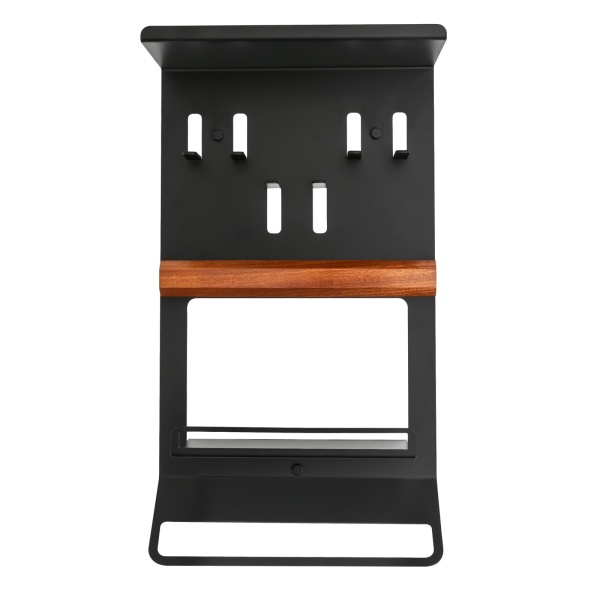 Wandmontage houder voor koffieaccessoires, plank voor koffieaccessoires, opbergrek voor koffiegerei (zwart)