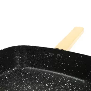 Vierkante medische steen antiaanbakpan, antiaanbakkoekenpan, mini medische steen antiaanbakpan
