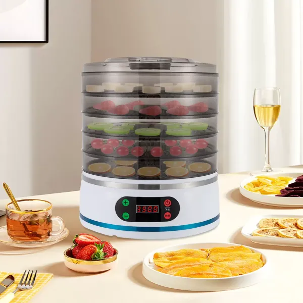 5 lagen huishoudelijke fruit- en groentedroger Voedseldroger Dehydrator voor voedsel en schokkerig fruit
