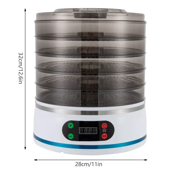 5 lagen huishoudelijke fruit- en groentedroger Voedseldroger Dehydrator voor voedsel en schokkerig fruit