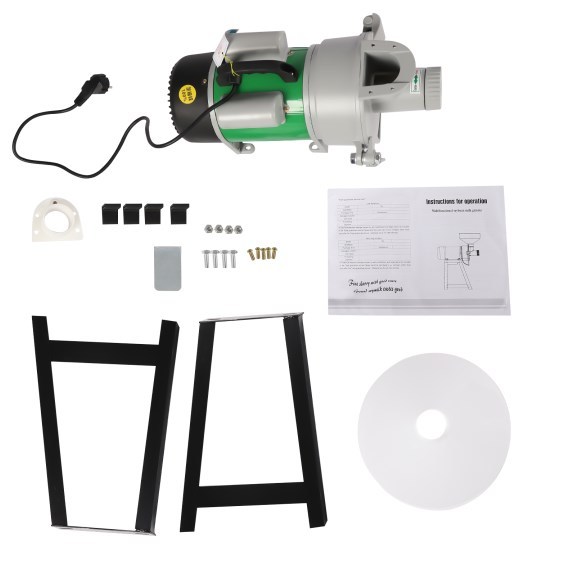 220V graanmolen, elektrisch 2800 tpm, gebruikt voor sojabonen en rijst, groene kleur 220V graanmolen, elektrisch 2800 tpm, gebruikt voor sojabonen en rijst, groene kleur