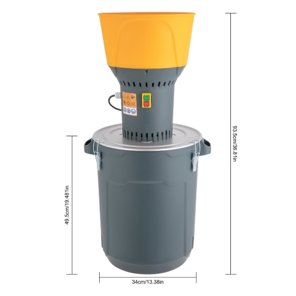 1300 W elektrische molen met emmer van 50 liter en 5 zeefgaten, geschikt voor het maken van voer 1300 W elektrische molen met emmer van 50 liter en 5 zeefgaten, geschikt voor het maken van voer