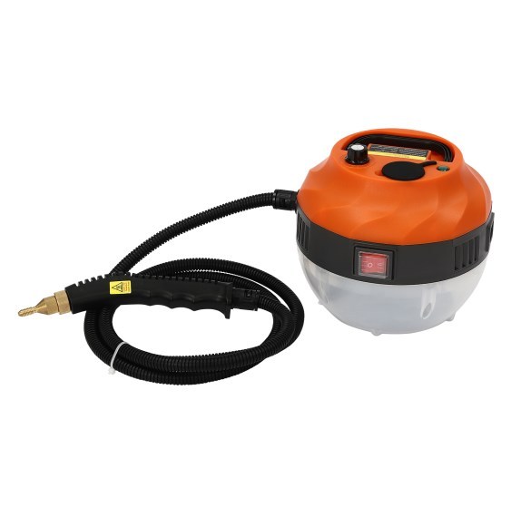 Stoomreiniger, 1600W, hogedrukstoomreiniger, autostoomreiniger, 6 versnellingen, verstelbaar, oranje