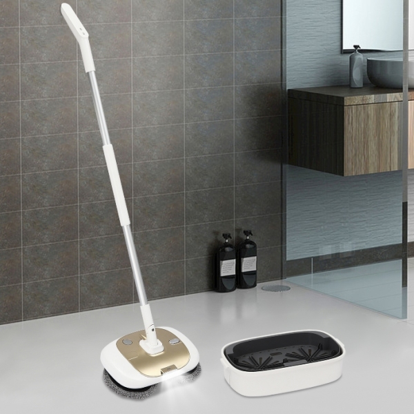 Draadloze elektrische dweil met reinigingsemmer met LED-verlichting voor woonkamer, slaapkamer, goud Draadloze elektrische dweil met reinigingsemmer met LED-verlichting voor woonkamer, slaapkamer, goud