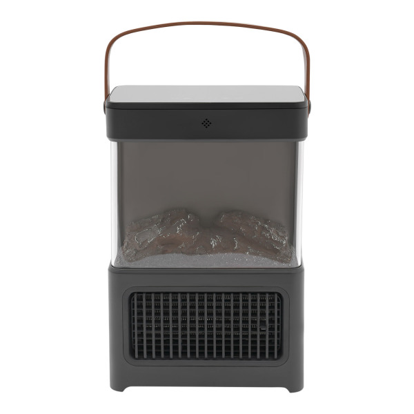 3D-simulatie open haardverwarmer met afstandsbediening voor slaapkamer (zwart)