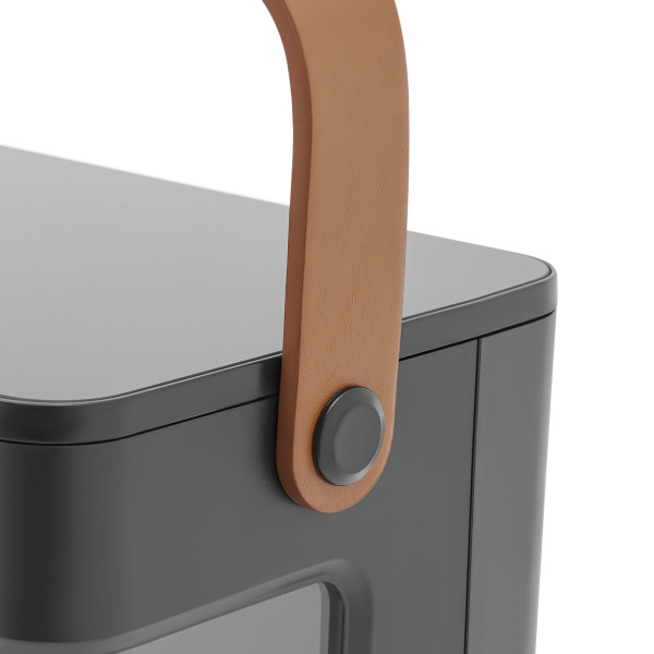 3D-simulatie open haardverwarmer met afstandsbediening voor slaapkamer (zwart)