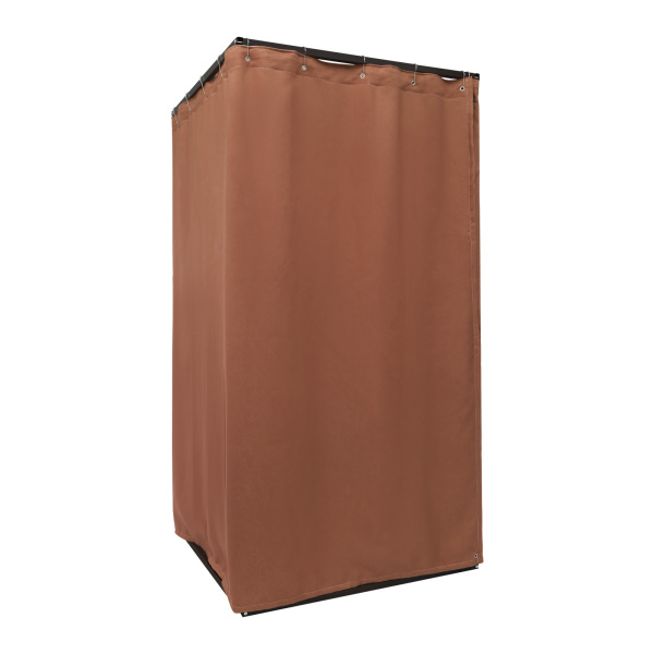 100x100x200cm Draagbare kledingwinkel paskamer, kledingwinkel paskamer, kleedkamer paskamer - koffiekleur