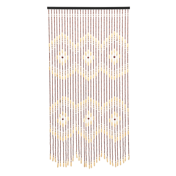 35,43*68,9 inch Natuurlijke houten deur kralen gordijn, deur kralen, voordeur decor gordijnen, beige bruine deur gordijn kralen